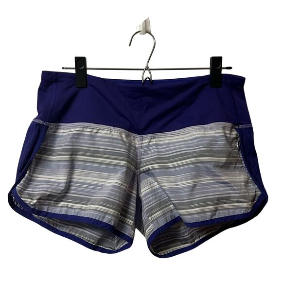 Lululemon Run: Sun Sprinter 4” Short in Elevation Stripe Bruised Berry Size 8 - Picture 4 of 14